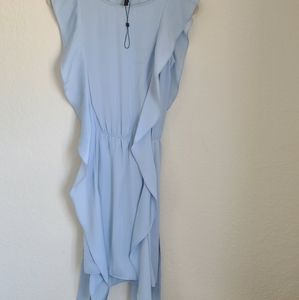 SOLD-NWTO BCBGMAXAZRIA Blue ruffle dress size XS